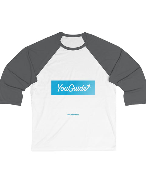 Unisex 3/4 Sleeve Baseball Tee by YouGuide Designs - Sporty & Stylish