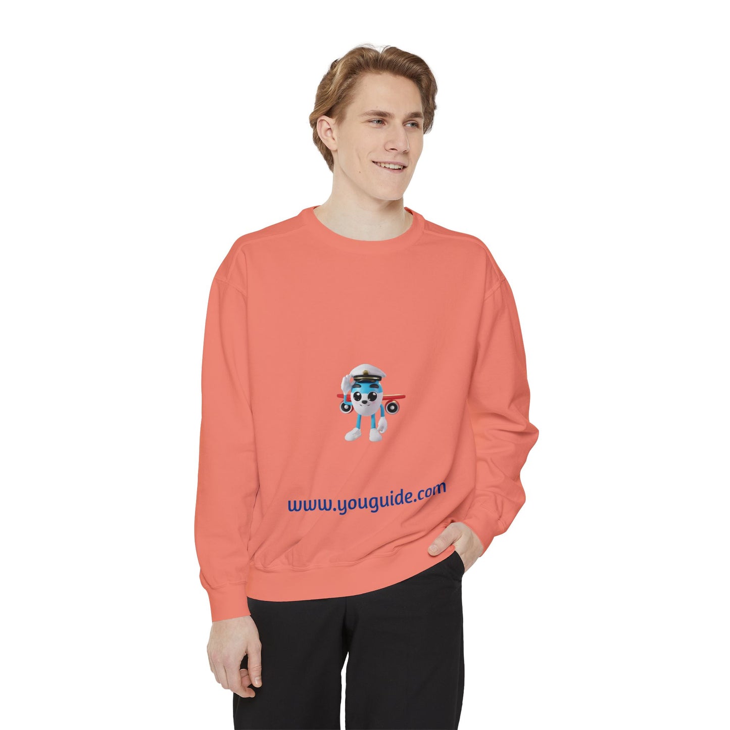 Unisex Garment-Dyed Sweatshirt by YouGuide Designs – Ultimate Casual Style