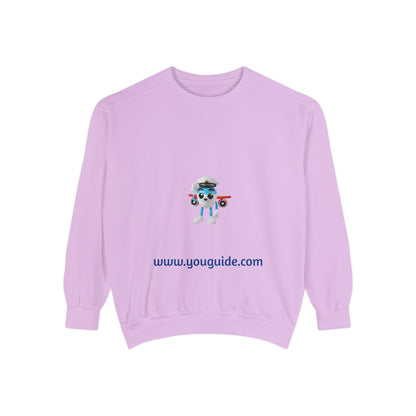 Unisex Garment-Dyed Sweatshirt by YouGuide Designs – Ultimate Casual Style