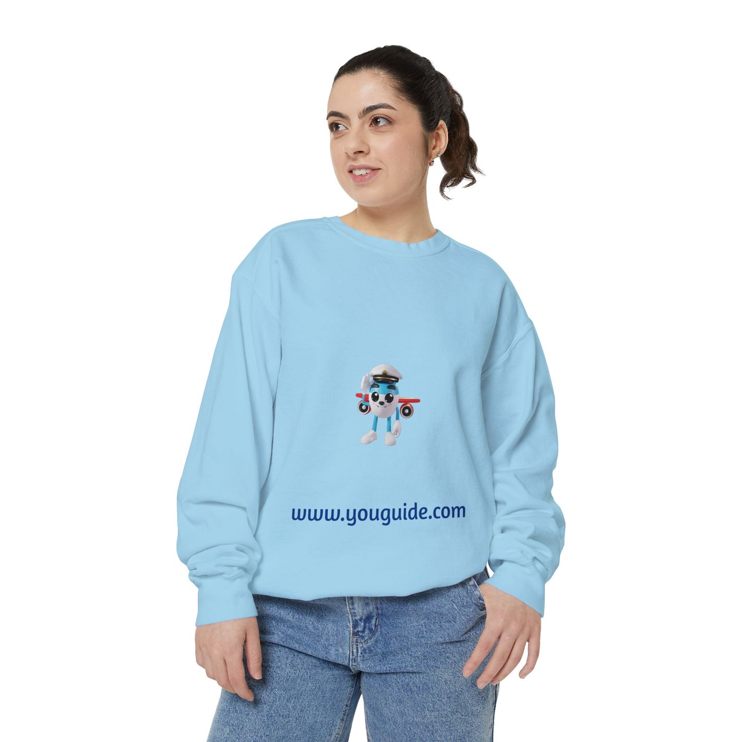 Unisex Garment-Dyed Sweatshirt by YouGuide Designs – Ultimate Casual Style