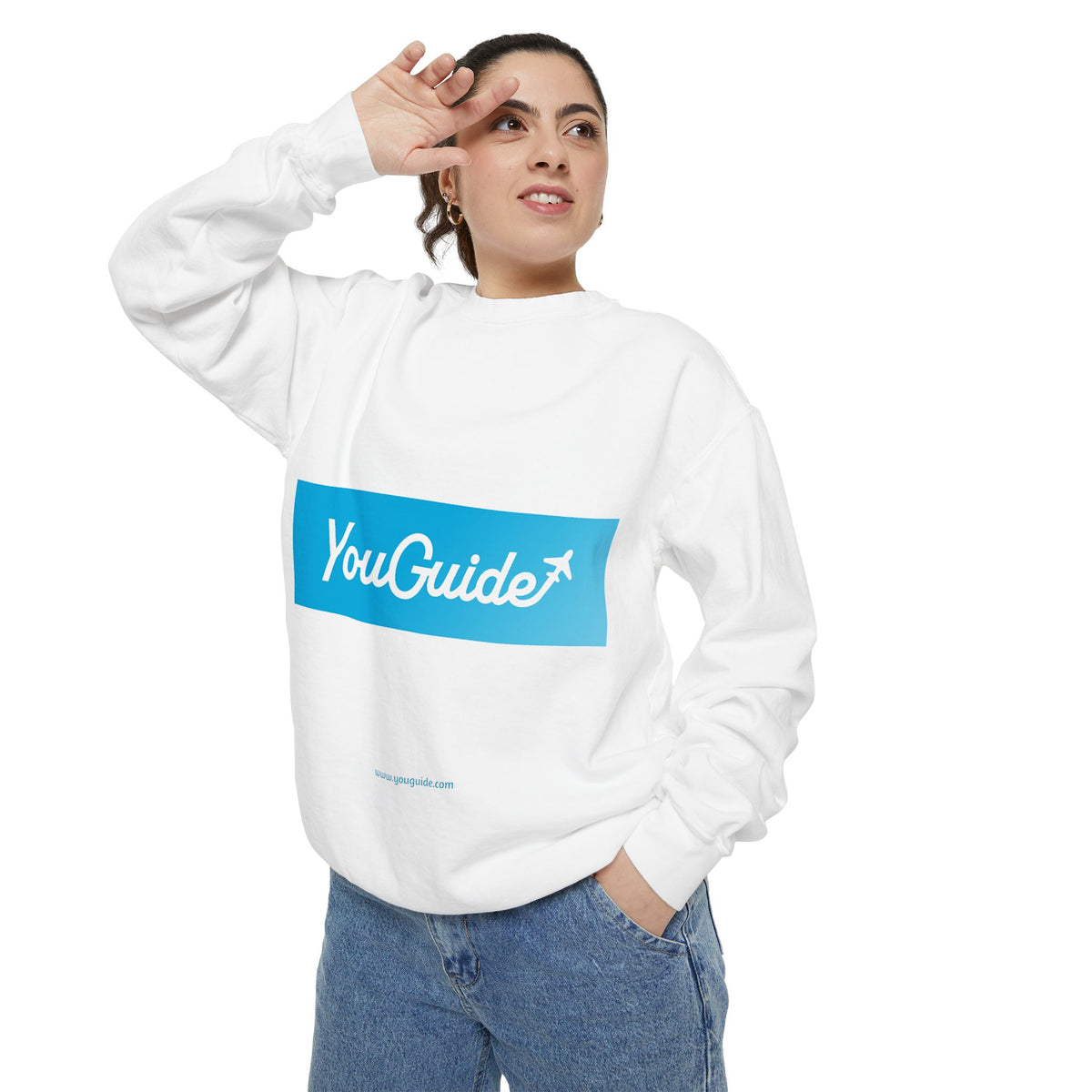 Unisex Garment-Dyed Sweatshirt by YouGuide Designs – Ultimate Casual Style