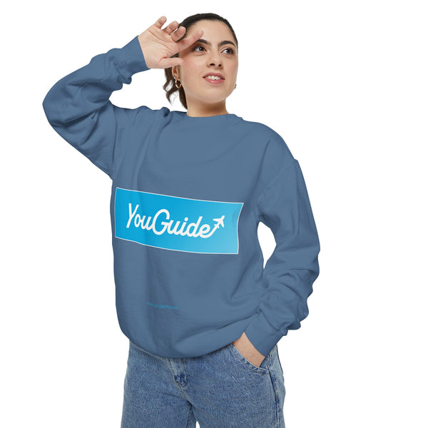 Unisex Garment-Dyed Sweatshirt by YouGuide Designs – Ultimate Casual Style