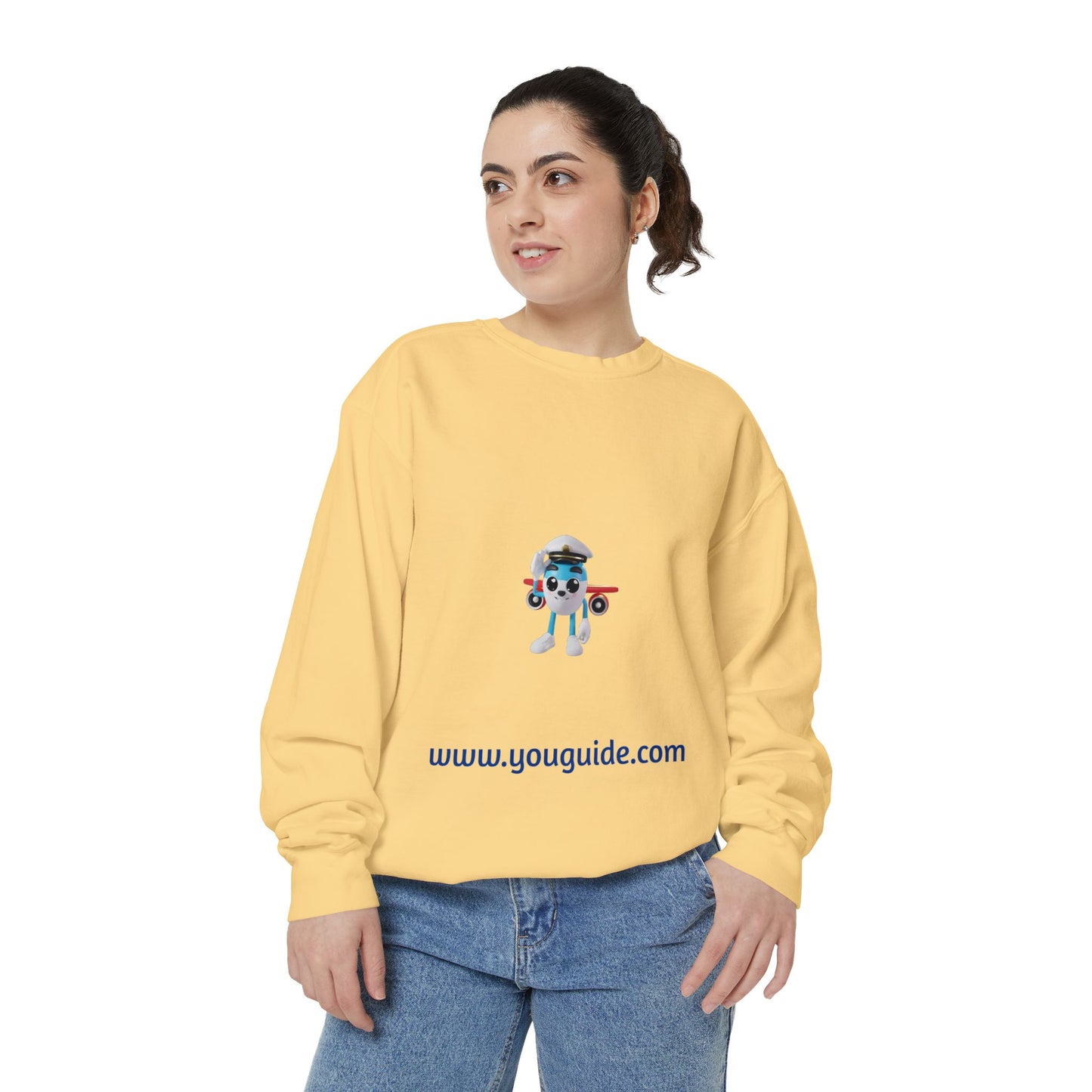 Unisex Garment-Dyed Sweatshirt by YouGuide Designs – Ultimate Casual Style