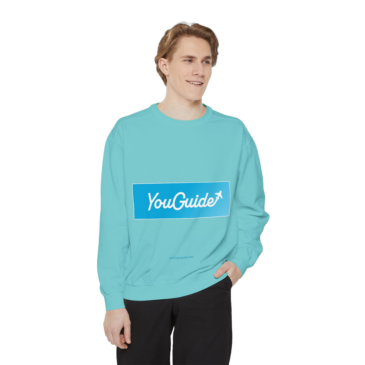 Unisex Garment-Dyed Sweatshirt by YouGuide Designs – Ultimate Casual Style