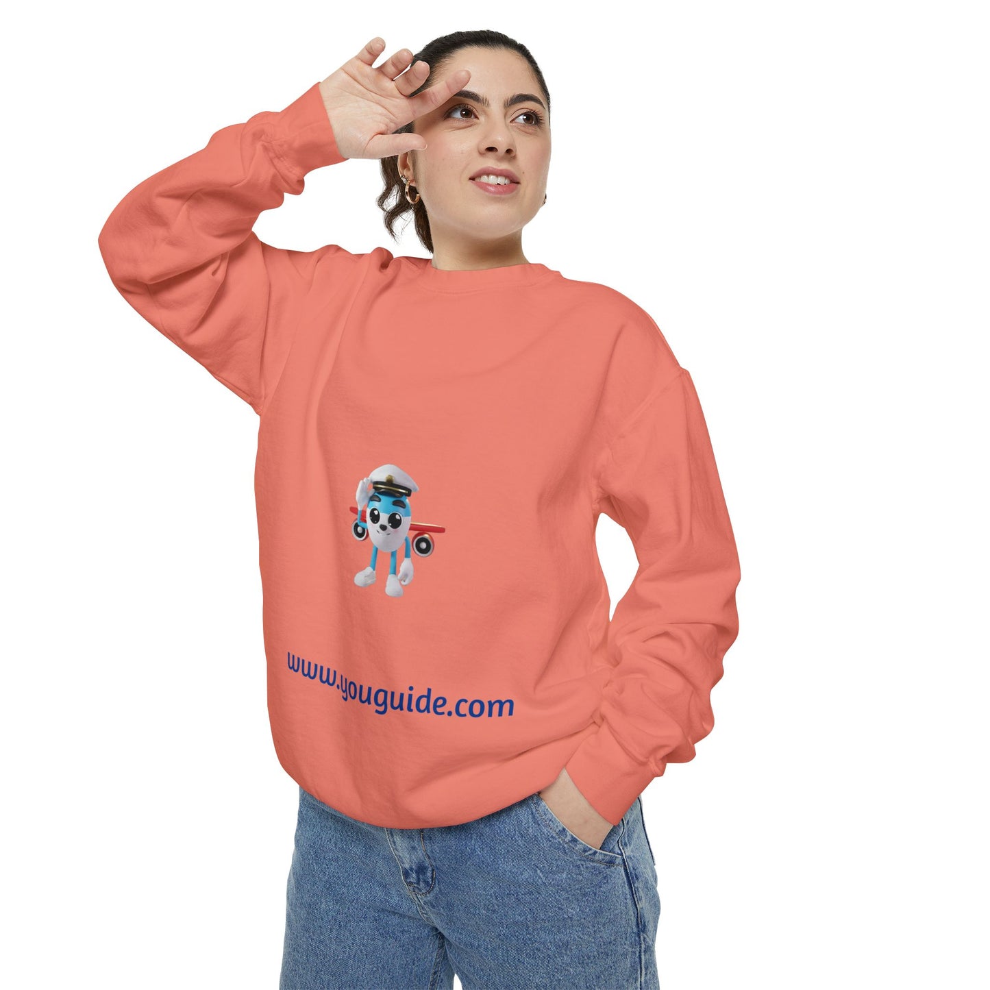 Unisex Garment-Dyed Sweatshirt by YouGuide Designs – Ultimate Casual Style