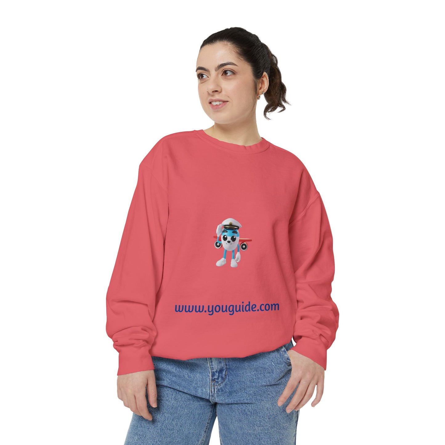 Unisex Garment-Dyed Sweatshirt by YouGuide Designs – Ultimate Casual Style