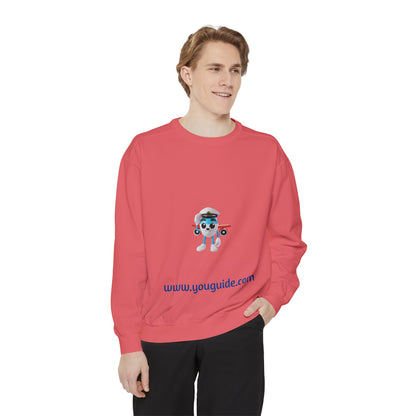 Unisex Garment-Dyed Sweatshirt by YouGuide Designs – Ultimate Casual Style