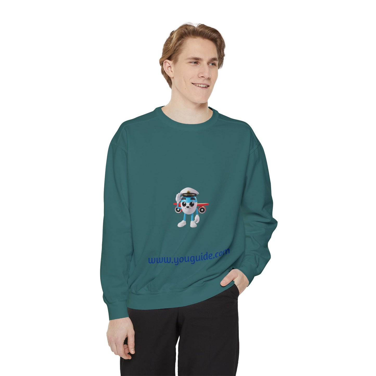 Unisex Garment-Dyed Sweatshirt by YouGuide Designs – Ultimate Casual Style