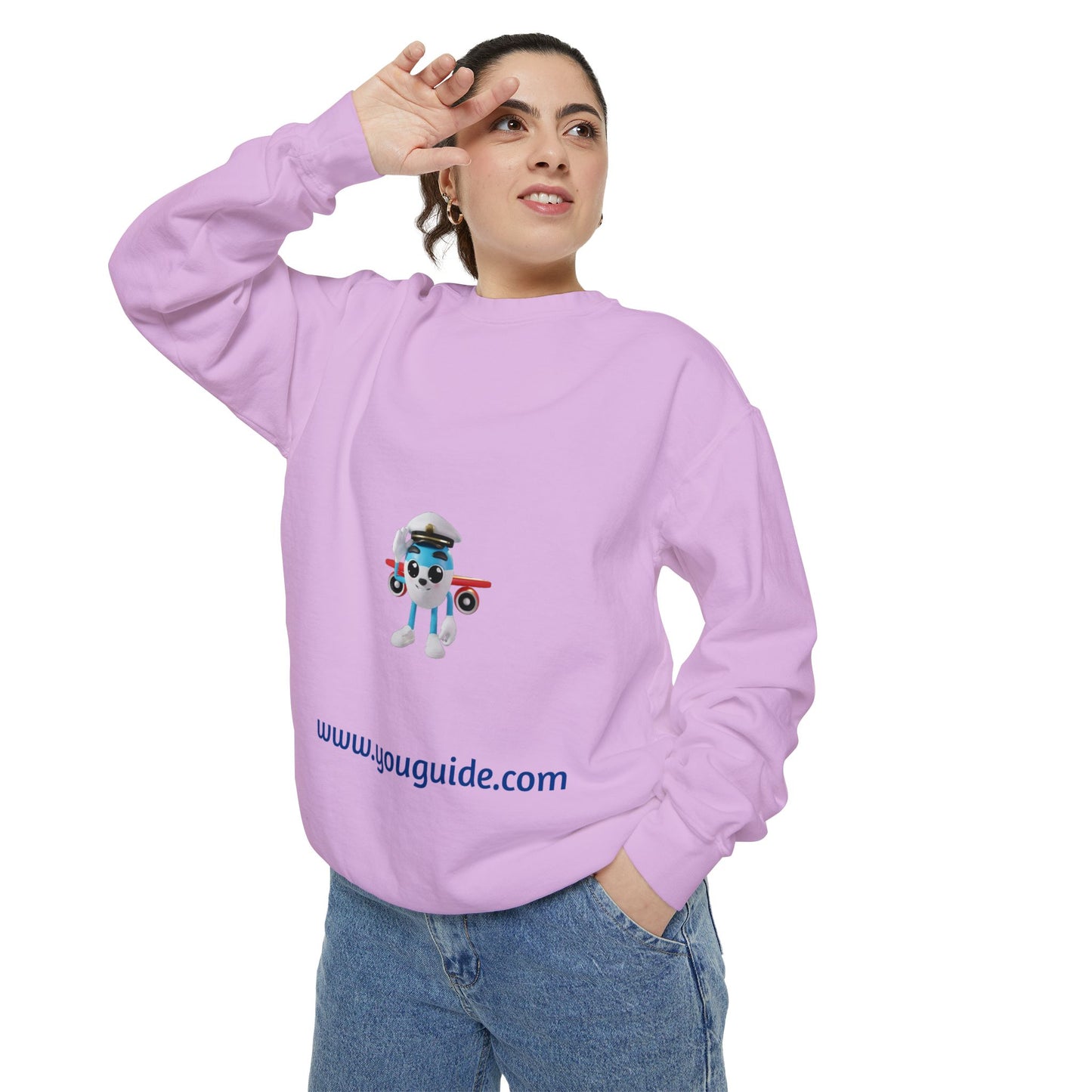 Unisex Garment-Dyed Sweatshirt by YouGuide Designs – Ultimate Casual Style