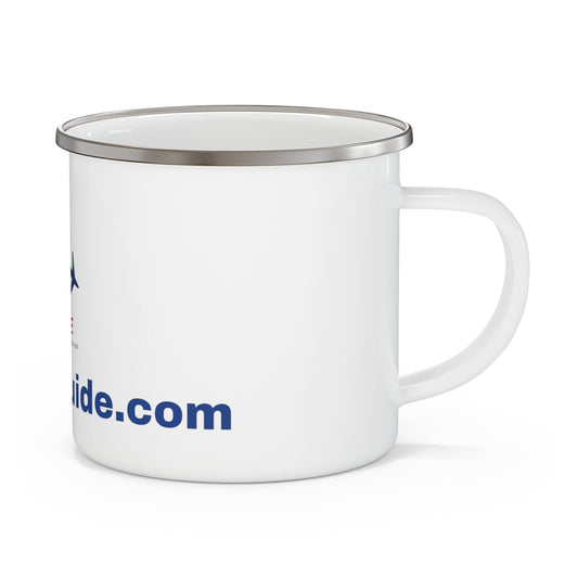 Classic Enamel Camping Mug by YouGuide Designs - Sturdy and Stylish for Any Adventure