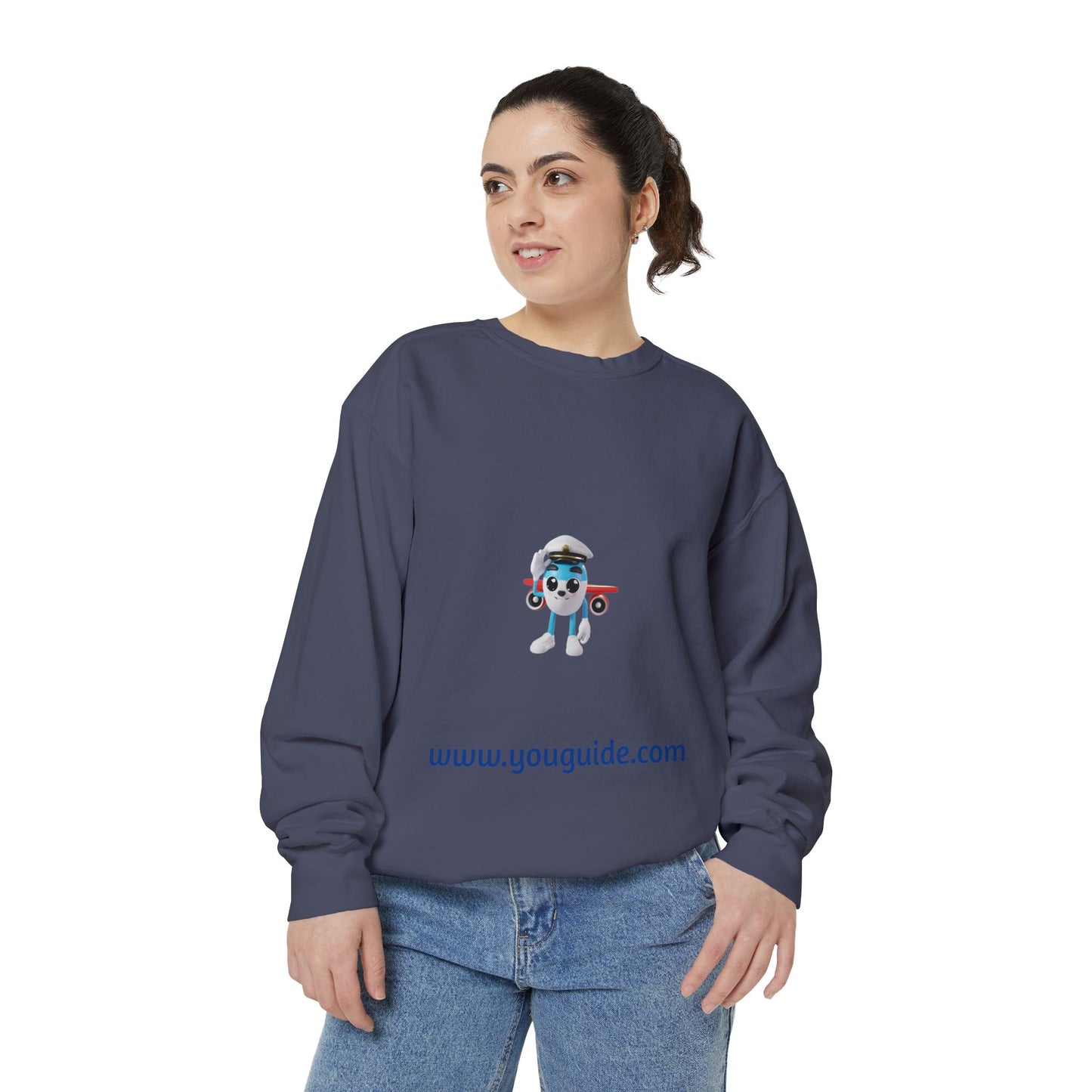 Unisex Garment-Dyed Sweatshirt by YouGuide Designs – Ultimate Casual Style