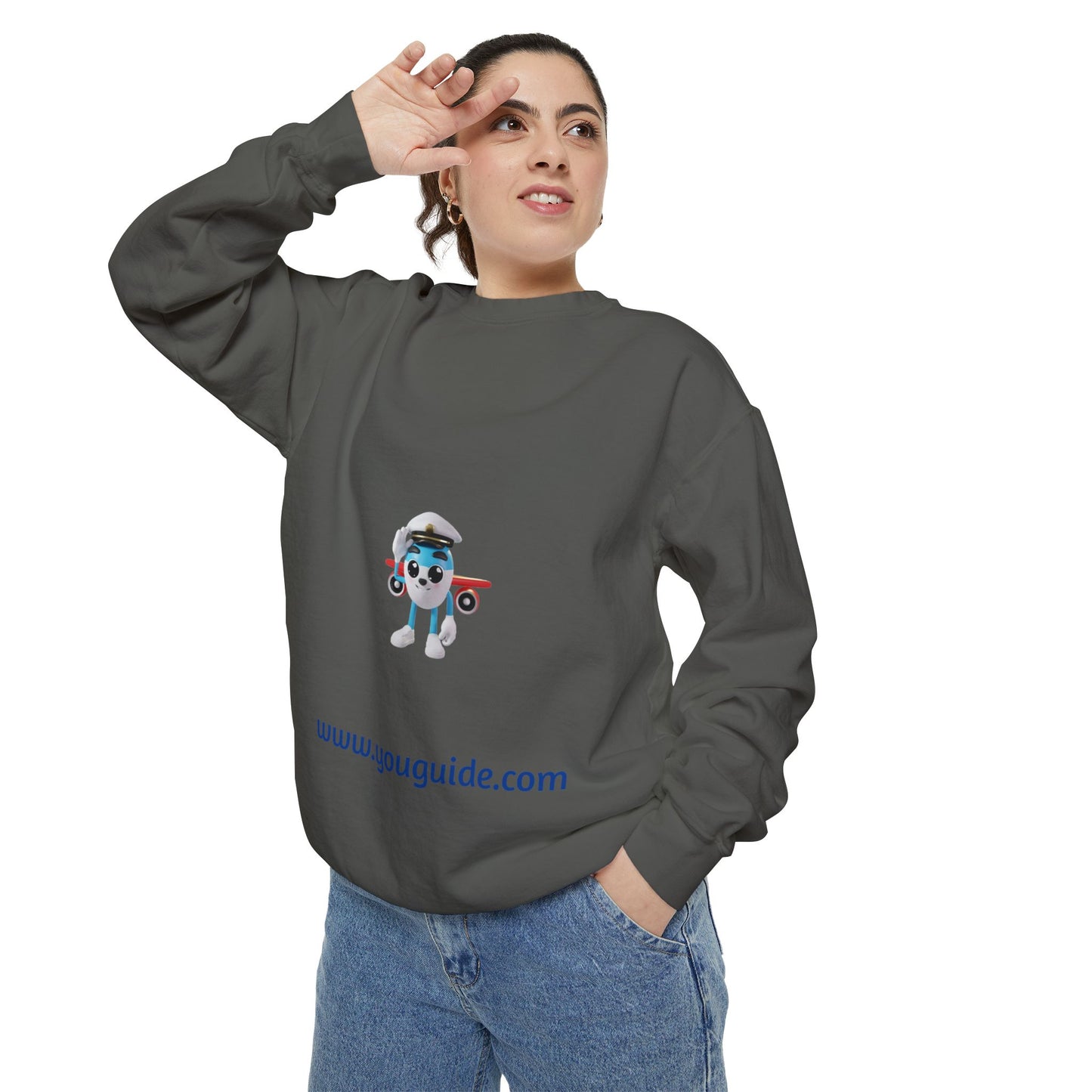 Unisex Garment-Dyed Sweatshirt by YouGuide Designs – Ultimate Casual Style