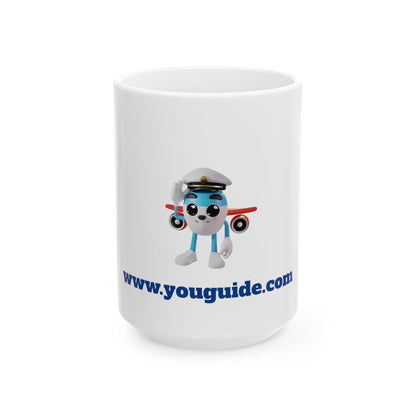 Yutra Designs Elegant Ceramic Mug - Ideal for Hot and Cold Beverages (11oz & 15oz)