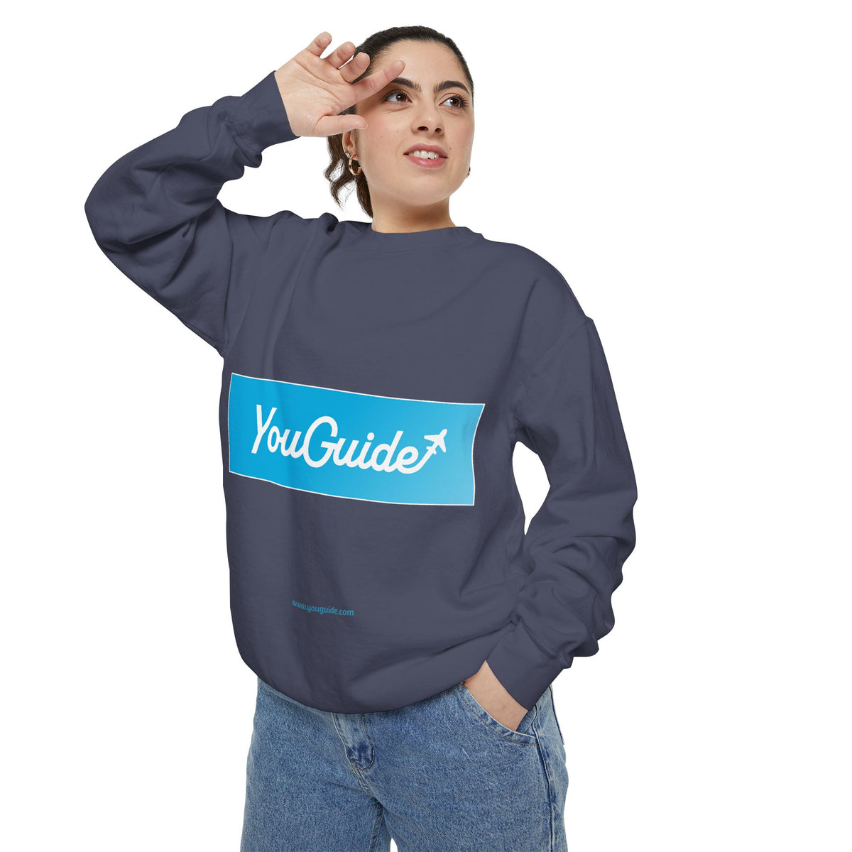 Unisex Garment-Dyed Sweatshirt by YouGuide Designs – Ultimate Casual Style