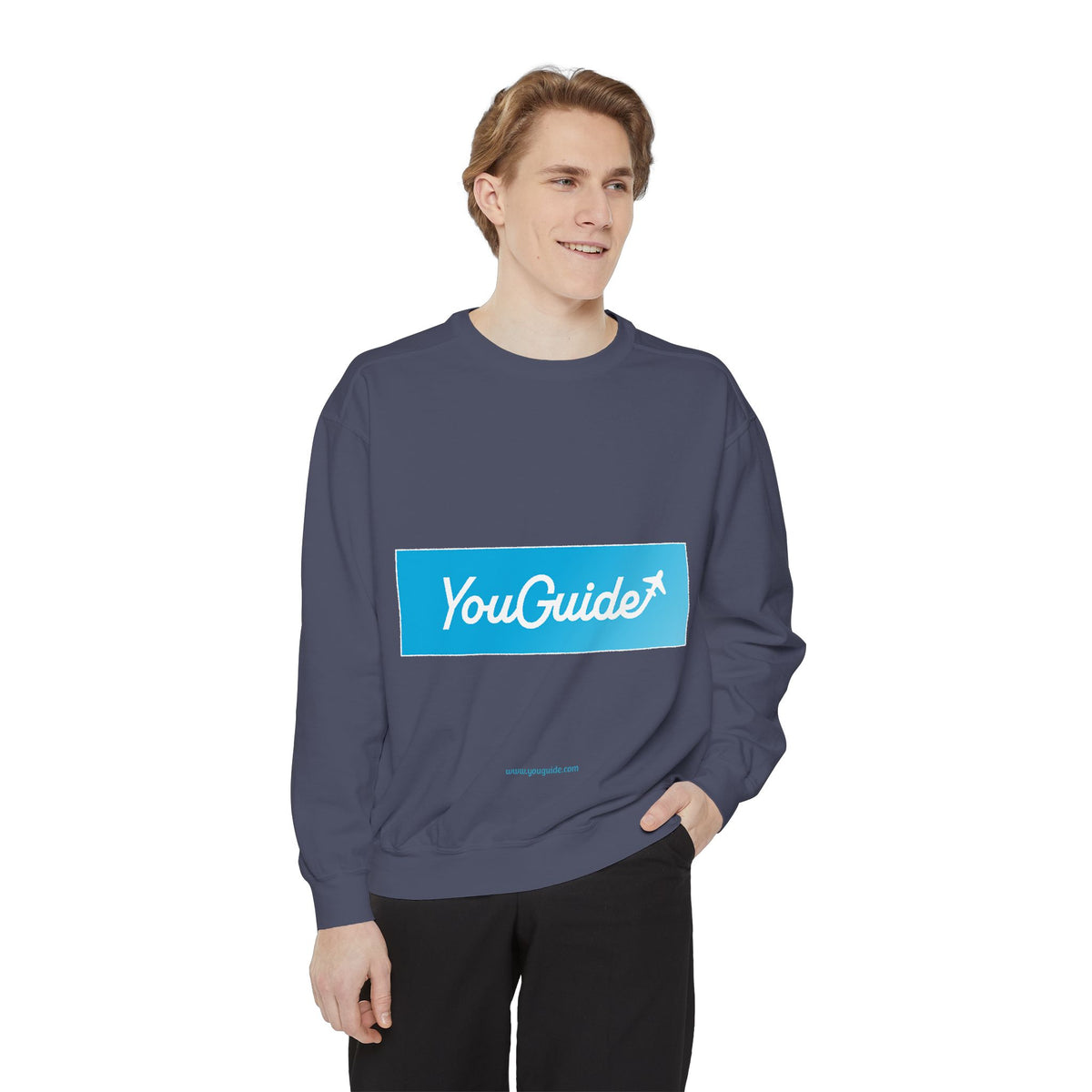 Unisex Garment-Dyed Sweatshirt by YouGuide Designs – Ultimate Casual Style