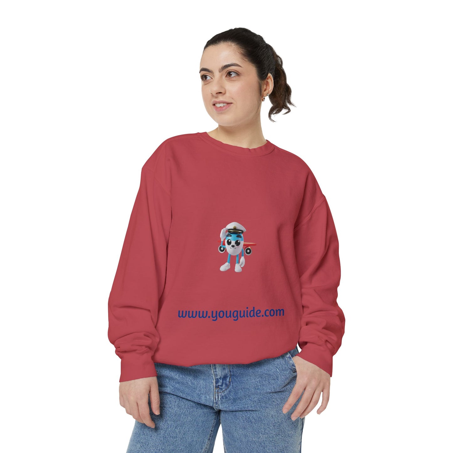 Unisex Garment-Dyed Sweatshirt by YouGuide Designs – Ultimate Casual Style