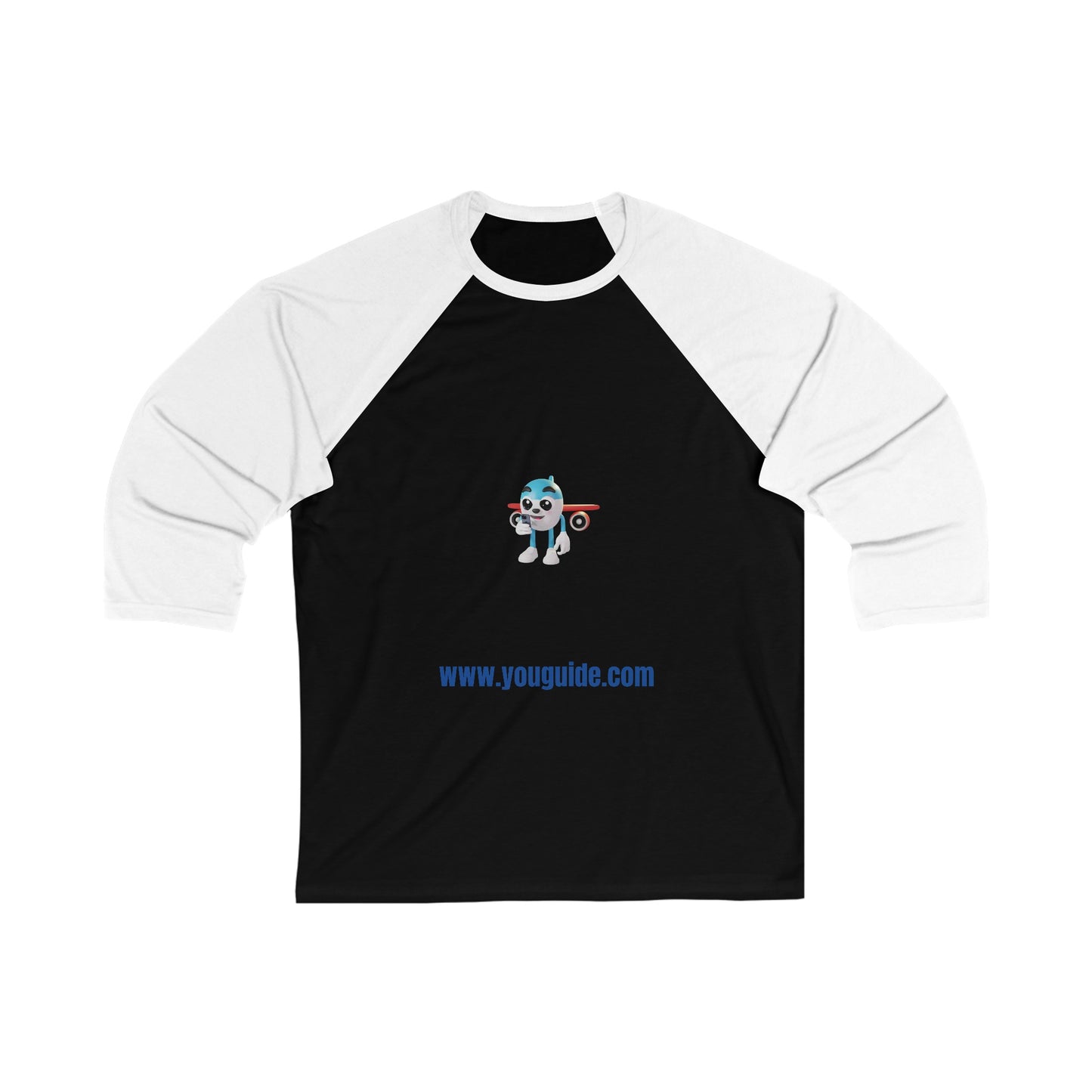 Unisex 3/4 Sleeve Baseball Tee by YouGuide Designs - Sporty & Stylish