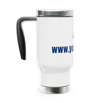 YouGuide Designs Premium 14oz Stainless Steel Travel Mug with Ergonomic Handle