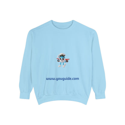 Unisex Garment-Dyed Sweatshirt by YouGuide Designs – Ultimate Casual Style