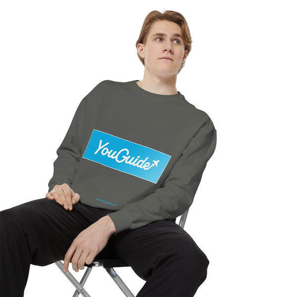 Unisex Garment-Dyed Sweatshirt by YouGuide Designs – Ultimate Casual Style