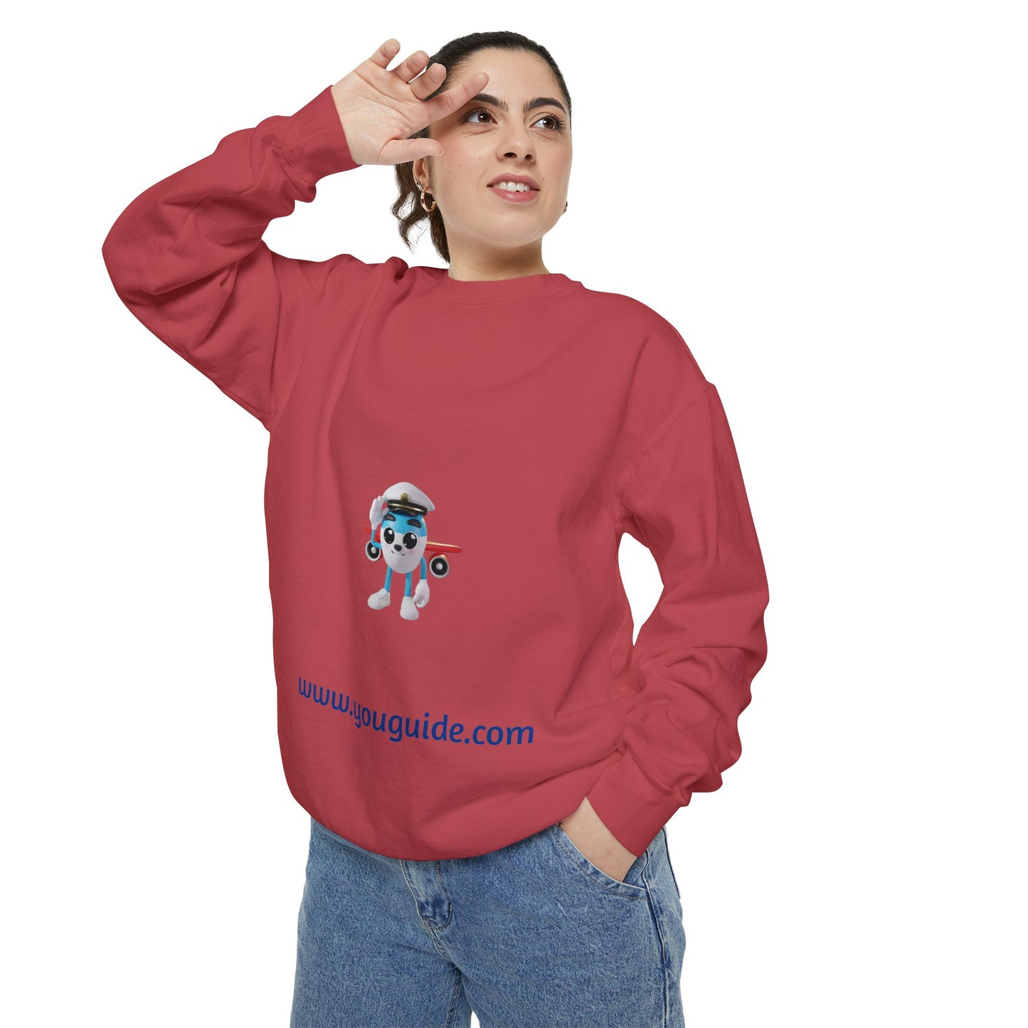 Unisex Garment-Dyed Sweatshirt by YouGuide Designs – Ultimate Casual Style