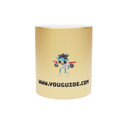 Luxury Metallic Mug - Silver & Gold Edition | YouGuide Designs