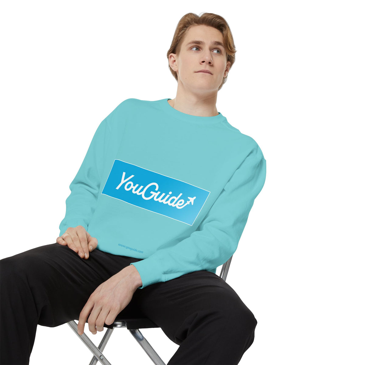 Unisex Garment-Dyed Sweatshirt by YouGuide Designs – Ultimate Casual Style