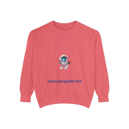 Unisex Garment-Dyed Sweatshirt by YouGuide Designs – Ultimate Casual Style