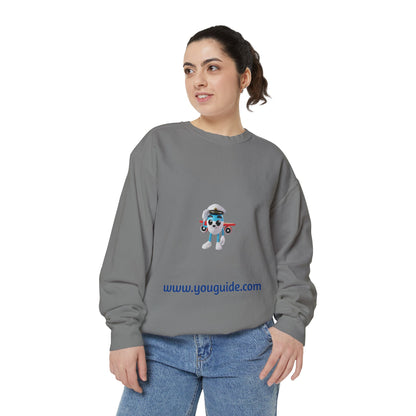 Unisex Garment-Dyed Sweatshirt by YouGuide Designs – Ultimate Casual Style