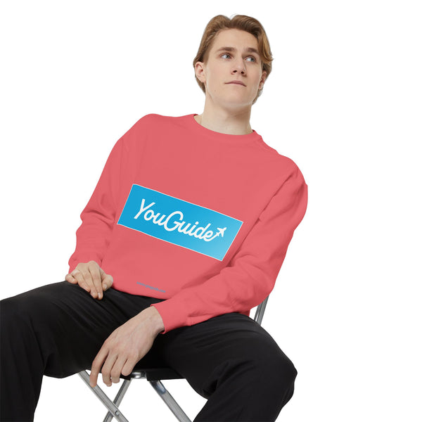 Unisex Garment-Dyed Sweatshirt by YouGuide Designs – Ultimate Casual Style