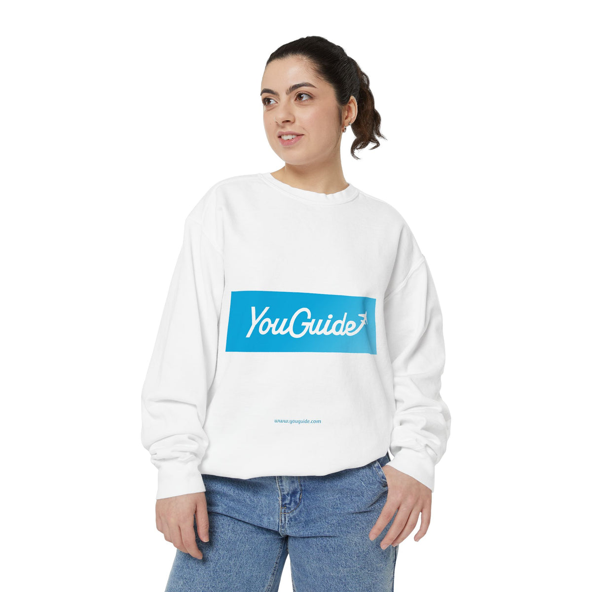 Unisex Garment-Dyed Sweatshirt by YouGuide Designs – Ultimate Casual Style