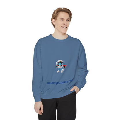 Unisex Garment-Dyed Sweatshirt by YouGuide Designs – Ultimate Casual Style