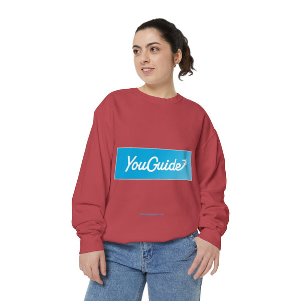 Unisex Garment-Dyed Sweatshirt by YouGuide Designs – Ultimate Casual Style