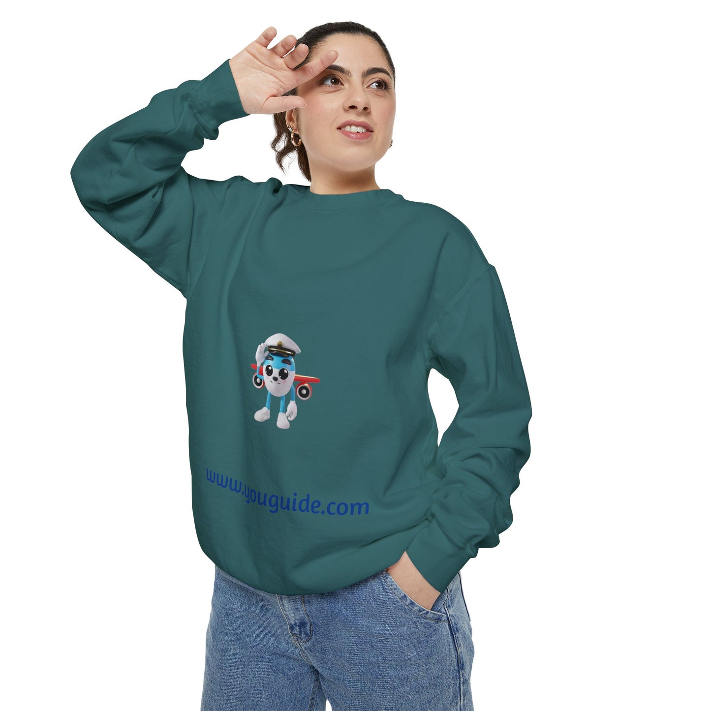 Unisex Garment-Dyed Sweatshirt by YouGuide Designs – Ultimate Casual Style