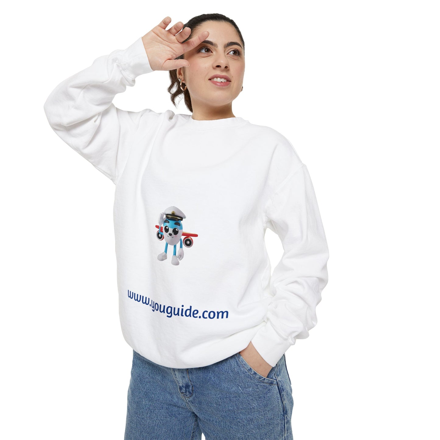 Unisex Garment-Dyed Sweatshirt by YouGuide Designs – Ultimate Casual Style