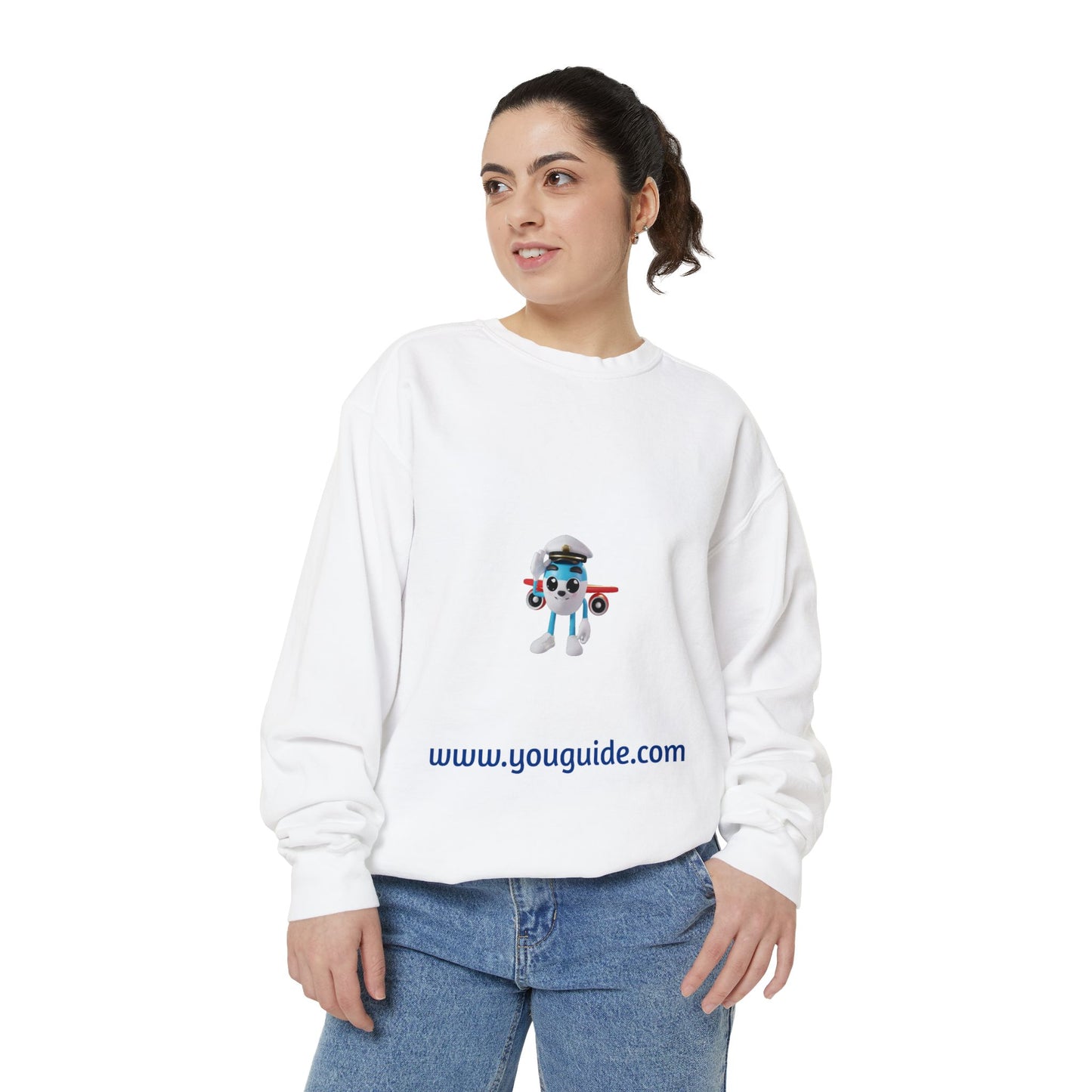 Unisex Garment-Dyed Sweatshirt by YouGuide Designs – Ultimate Casual Style