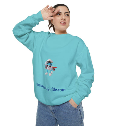 Unisex Garment-Dyed Sweatshirt by YouGuide Designs – Ultimate Casual Style