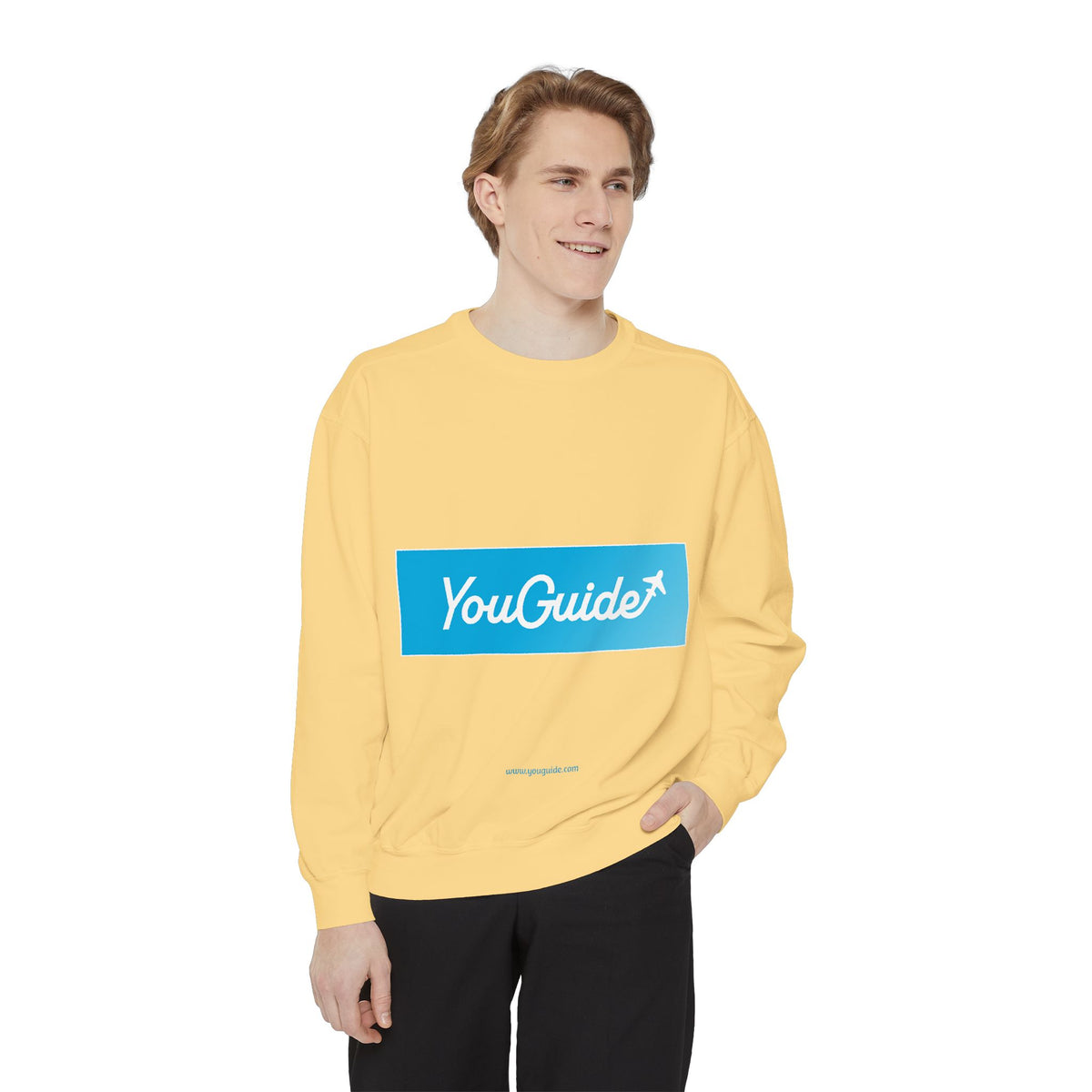 Unisex Garment-Dyed Sweatshirt by YouGuide Designs – Ultimate Casual Style