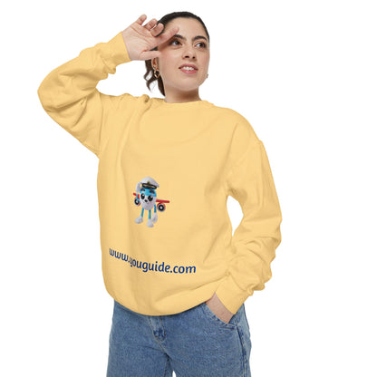 Unisex Garment-Dyed Sweatshirt by YouGuide Designs – Ultimate Casual Style